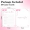 Prayers for Baby Game, Pink Bow Baby Shower Games Activity Gender Reveal Party Supplies, 30 Double-Sided Game Cards (5x7) -p11